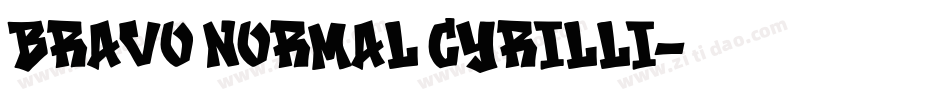 Bravo Normal Cyrilli字体转换